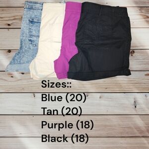 Terra & Sky Women's Shorts - Blue, Tan, Purple, Black